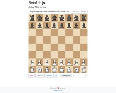 Chess AI screenshot
