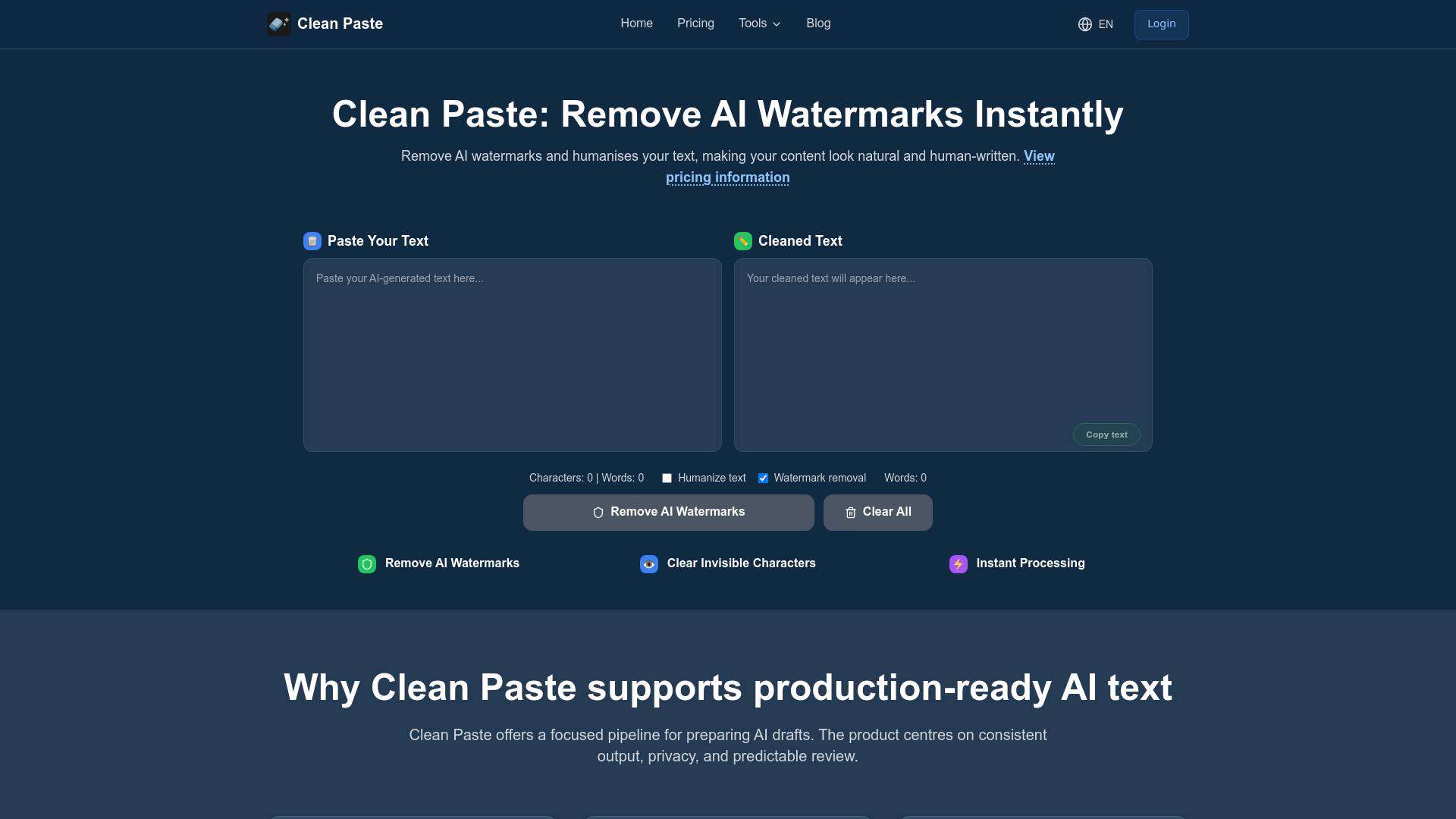 Clean Paste