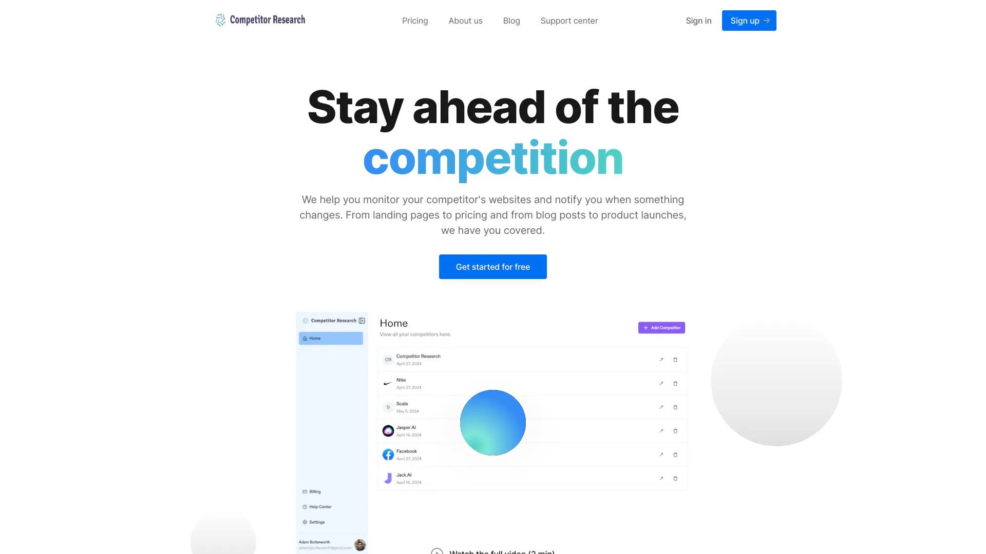 Competitor Research