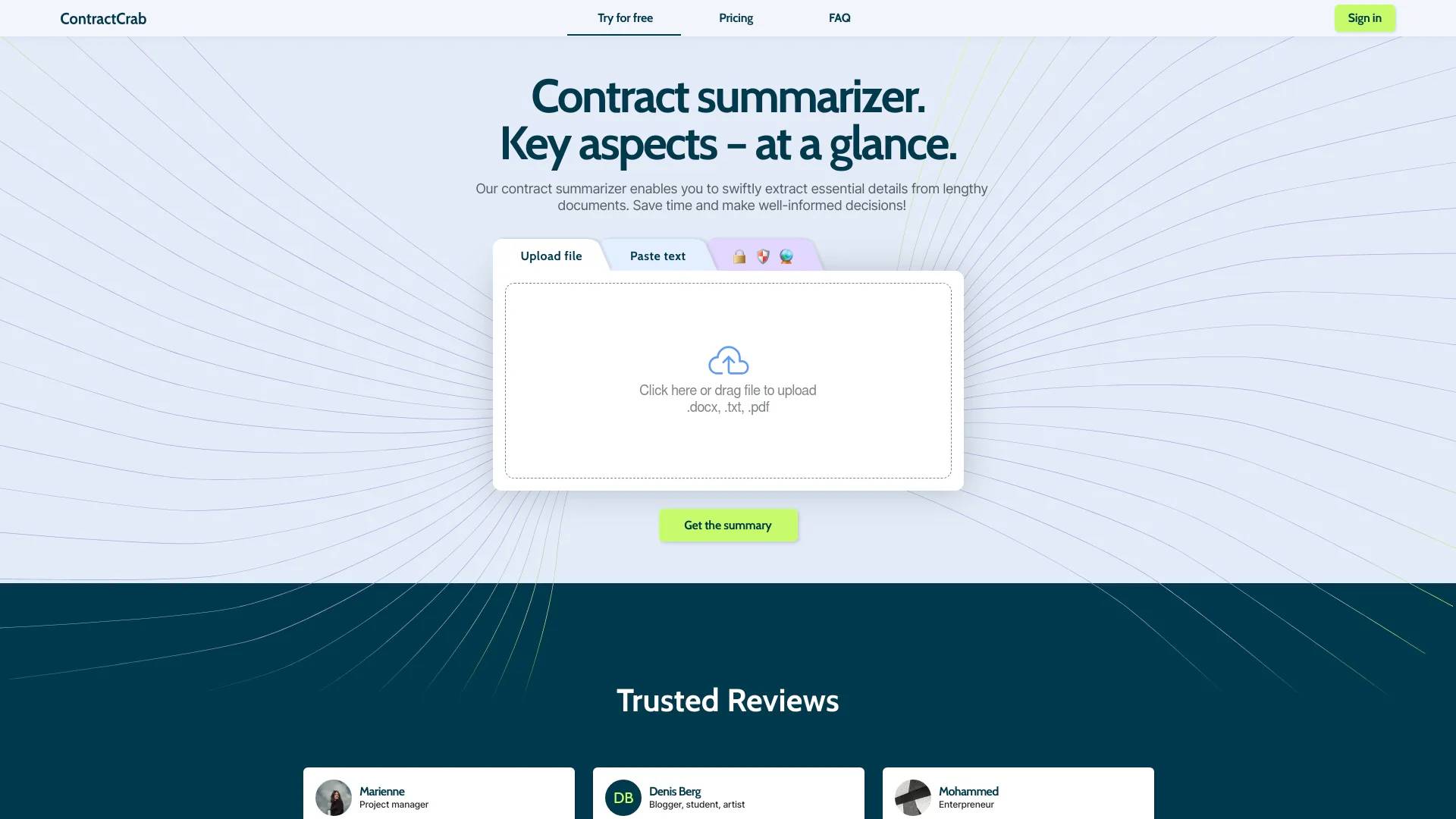 ContractCrab screenshot
