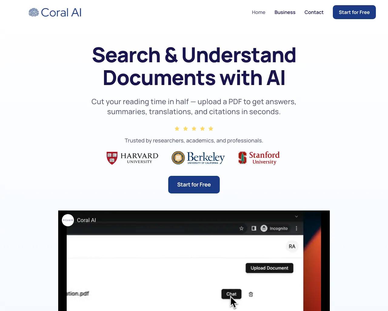 Coral AI screenshot