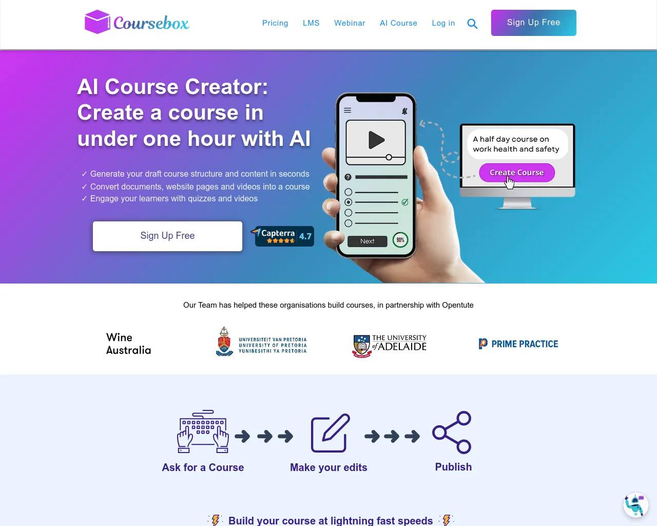 Coursebox screenshot