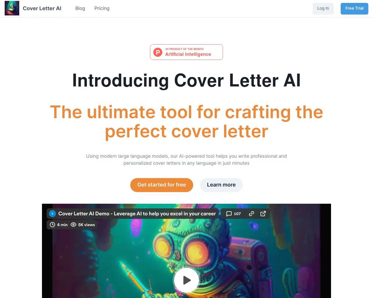Cover Letter AI screenshot