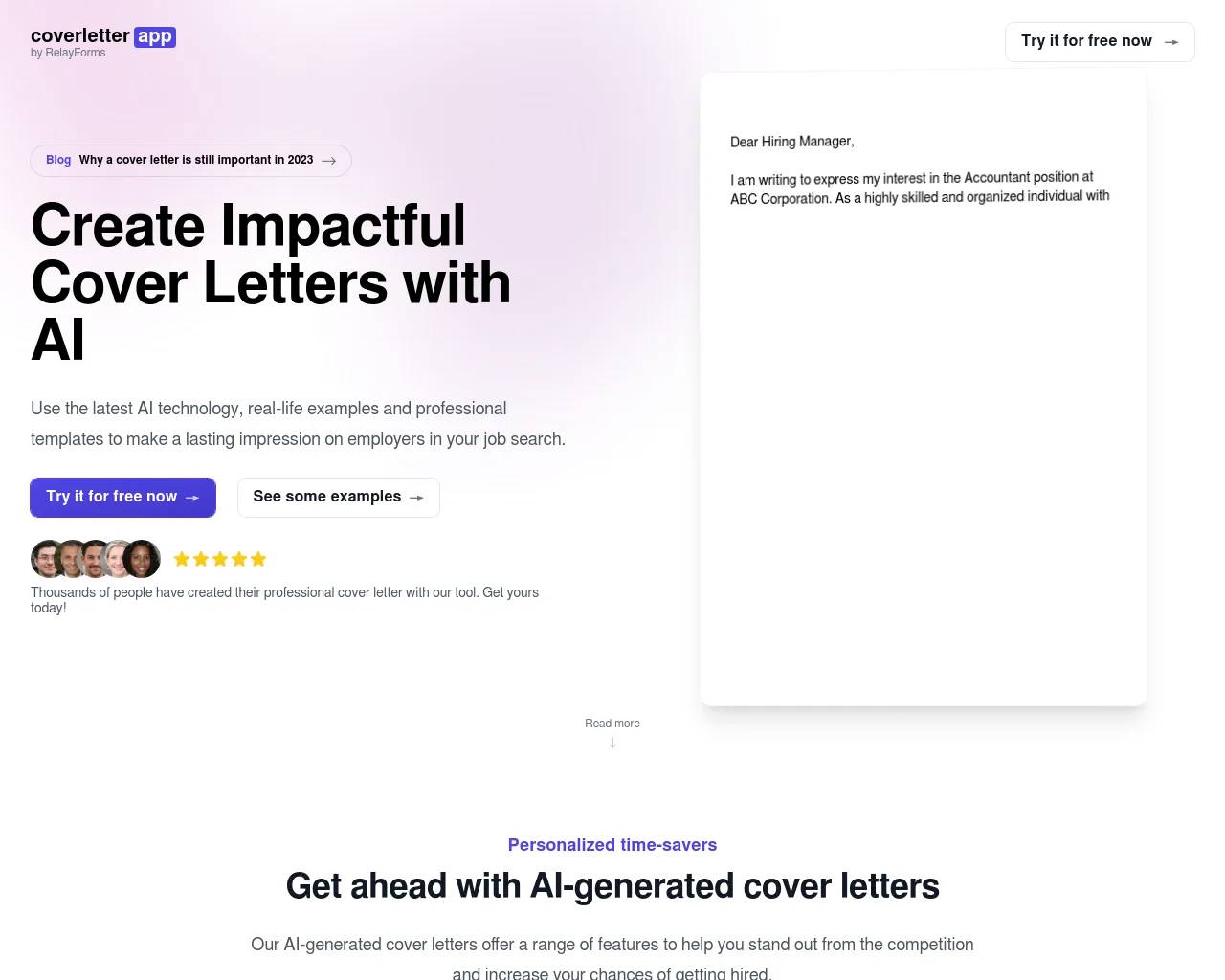 coverletter app