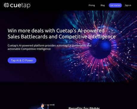 Cuetap.com screenshot