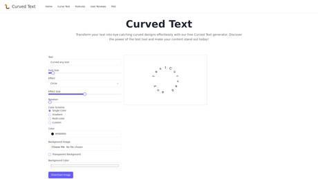 Curved Text screenshot