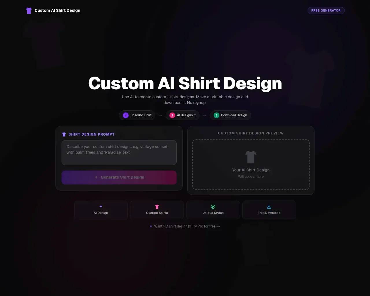 Custom AI Shirt Design