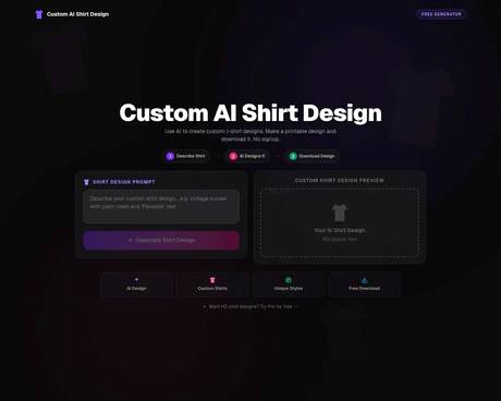 Custom AI Shirt Design screenshot