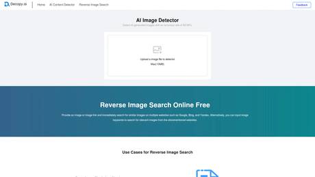 Decopy AI Image Detector screenshot