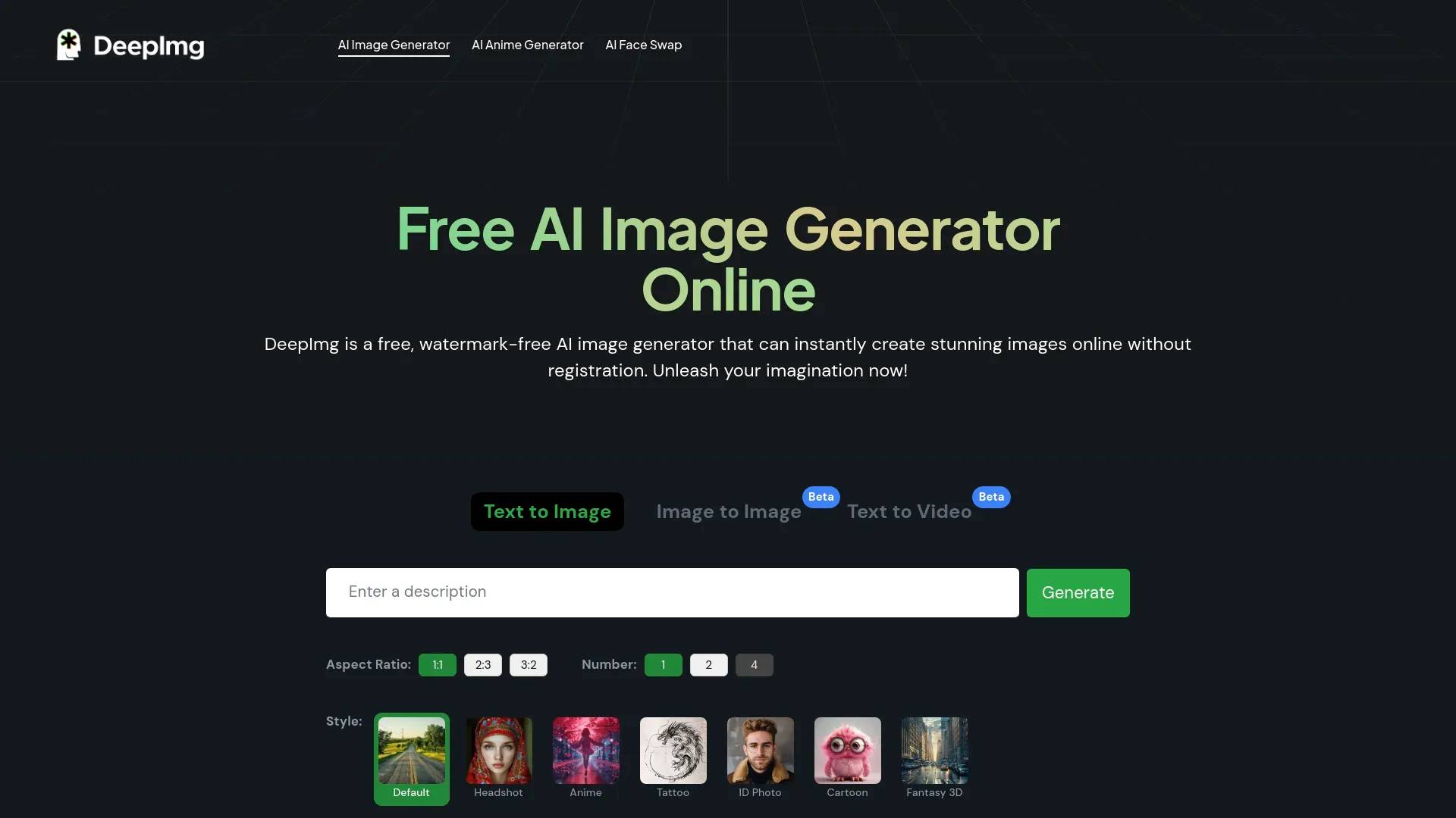 DeepImg AI screenshot