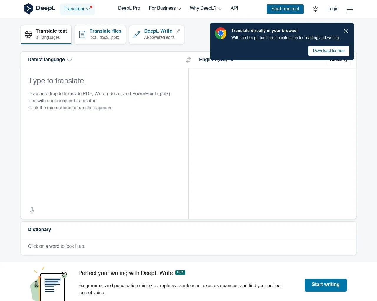 DeepL screenshot