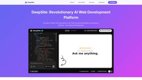 DeepSite screenshot
