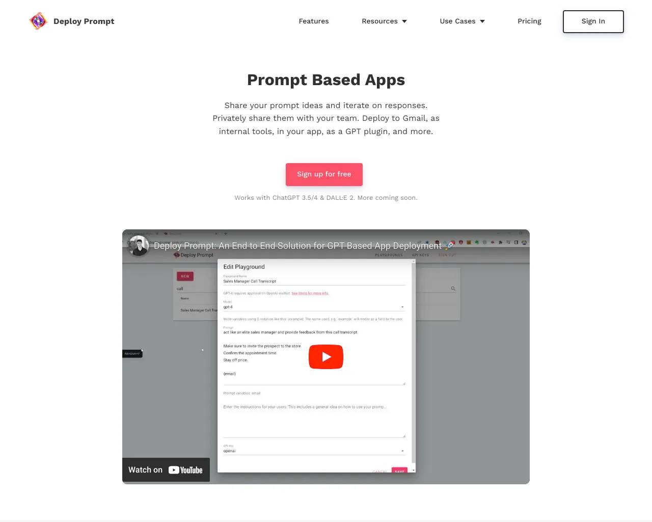 Deploy Prompt screenshot