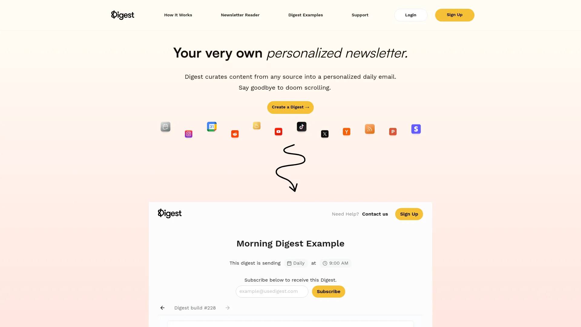 Digest screenshot