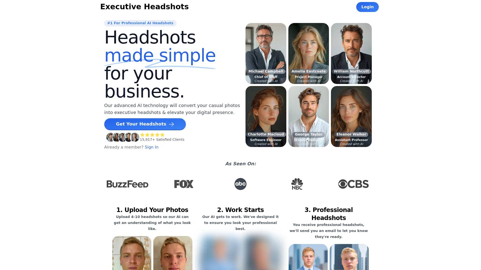 Executive Headshots screenshot