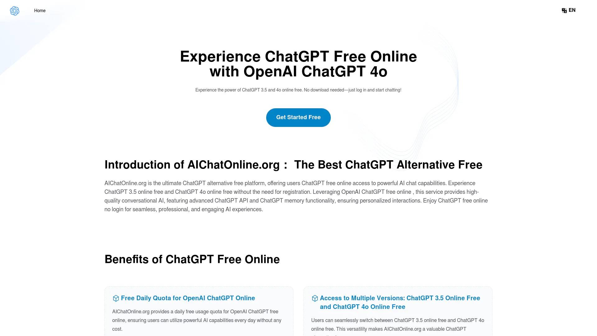 Experience ChatGPT Free Online with OpenAI ChatGPT 4o