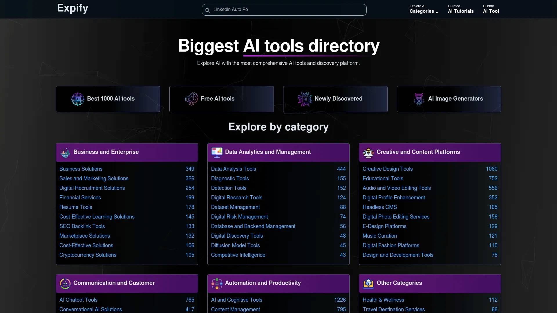 Expify.ai screenshot