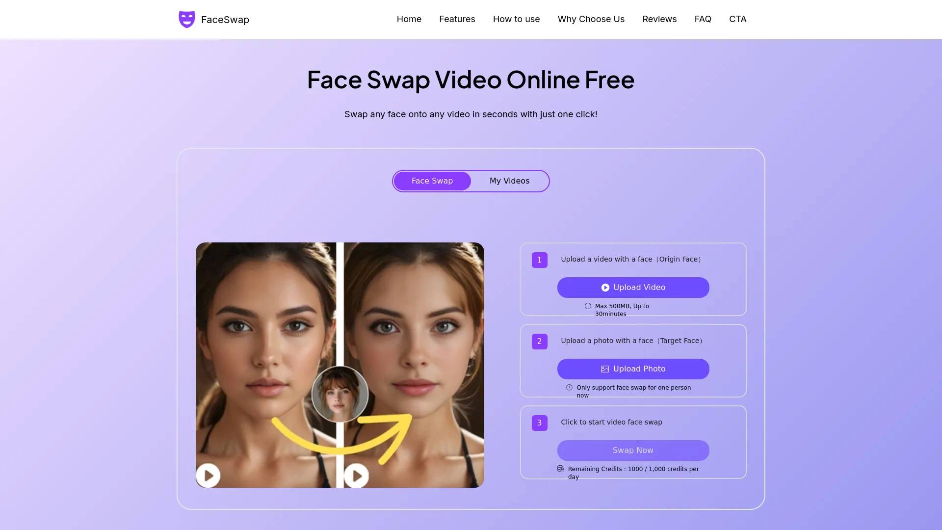 Face Swap Video Online Free