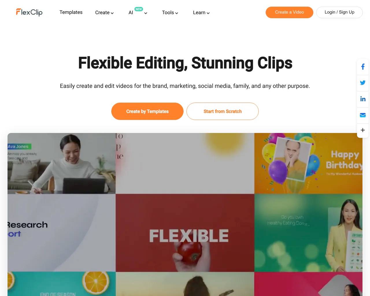 FlexClip screenshot