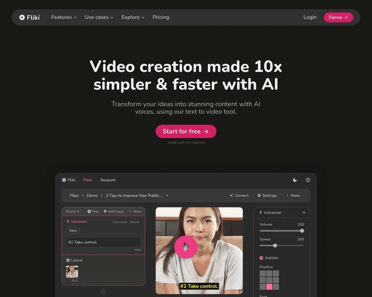 Fliki screenshot