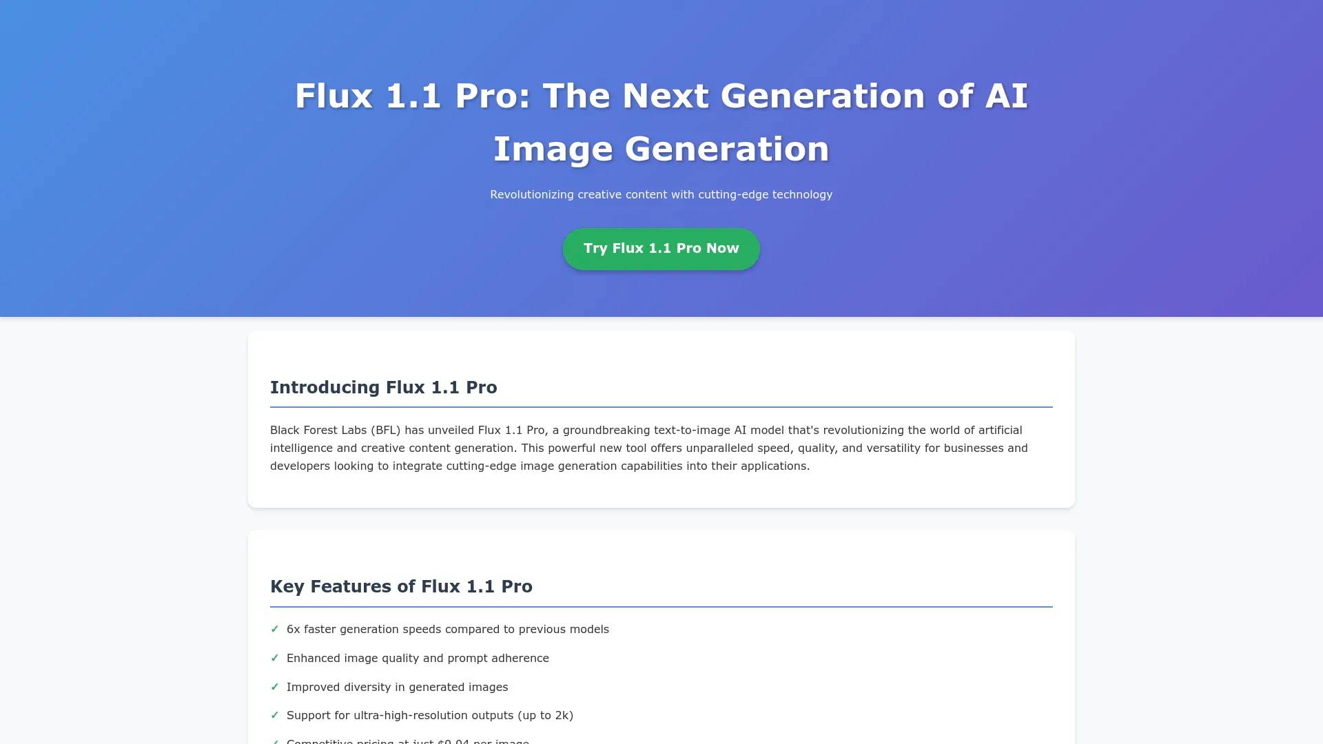 FLUX 1.1 Pro screenshot
