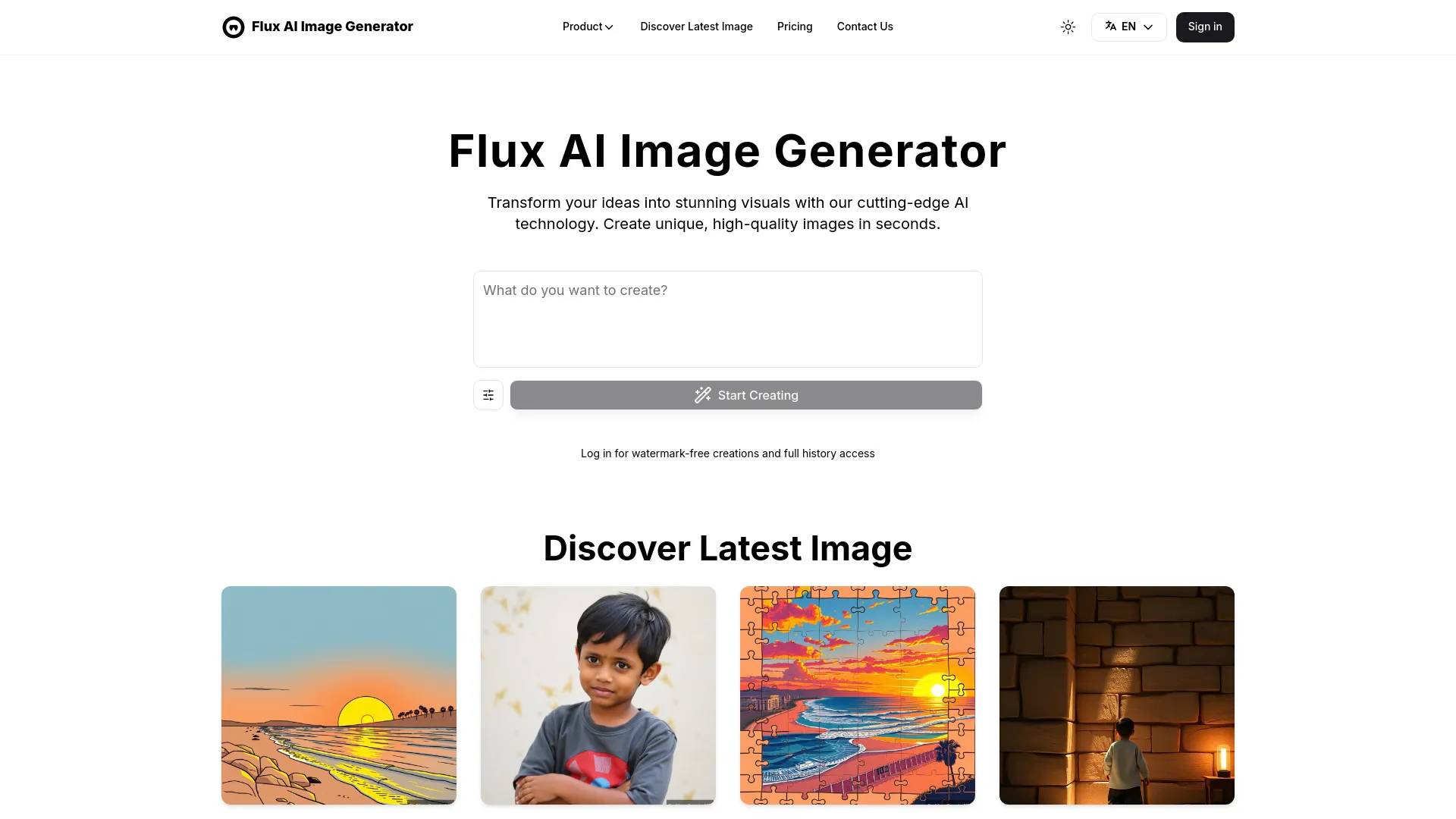 Flux AI Image Generator screenshot