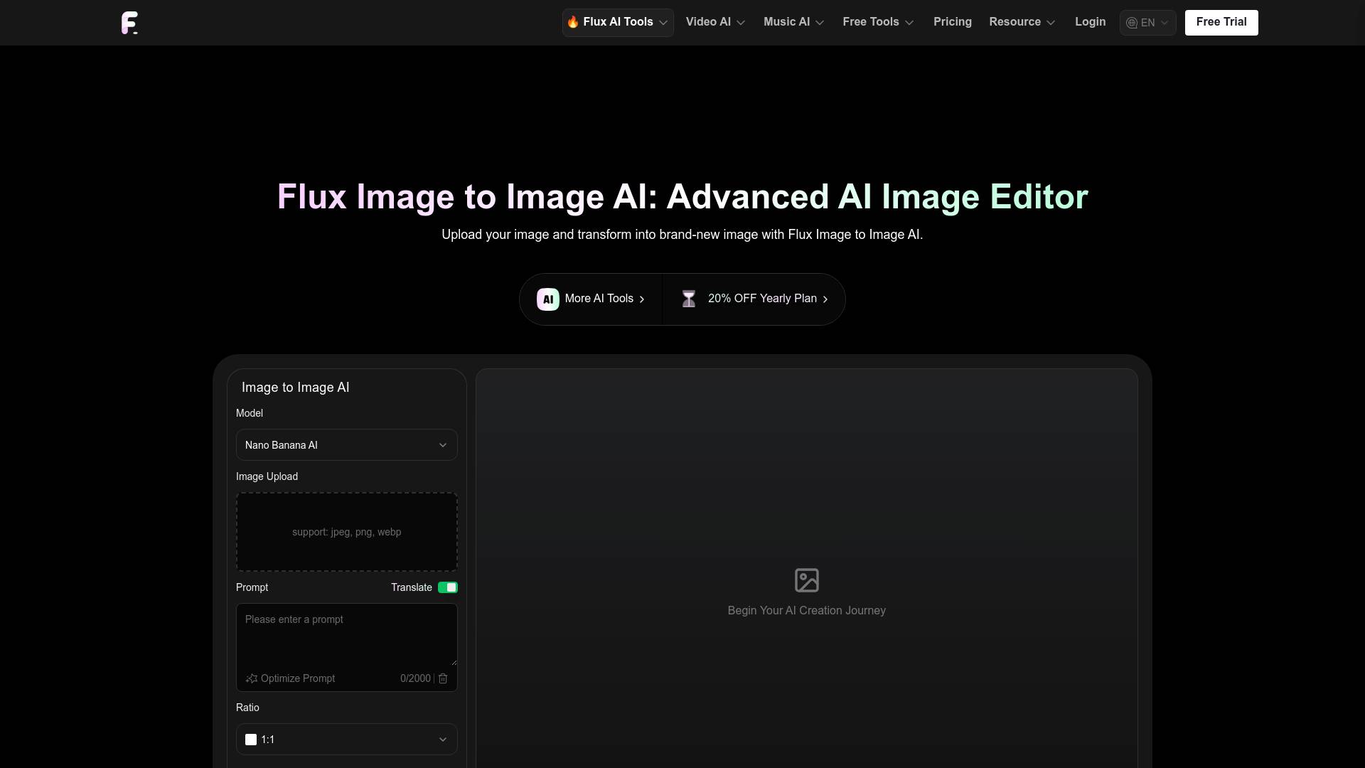 Flux AI Image to Image screenshot