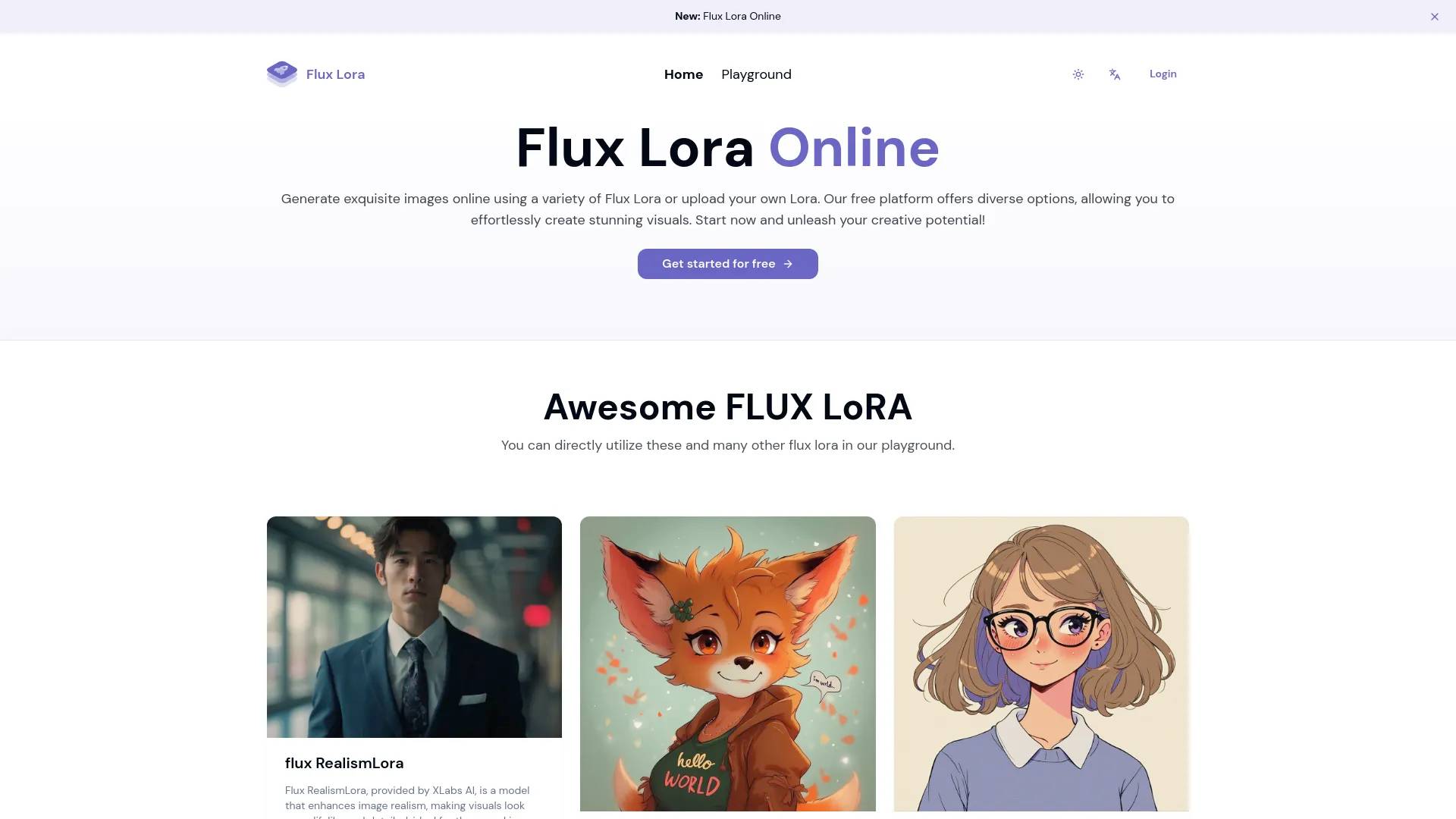 FLUX LoRA Online