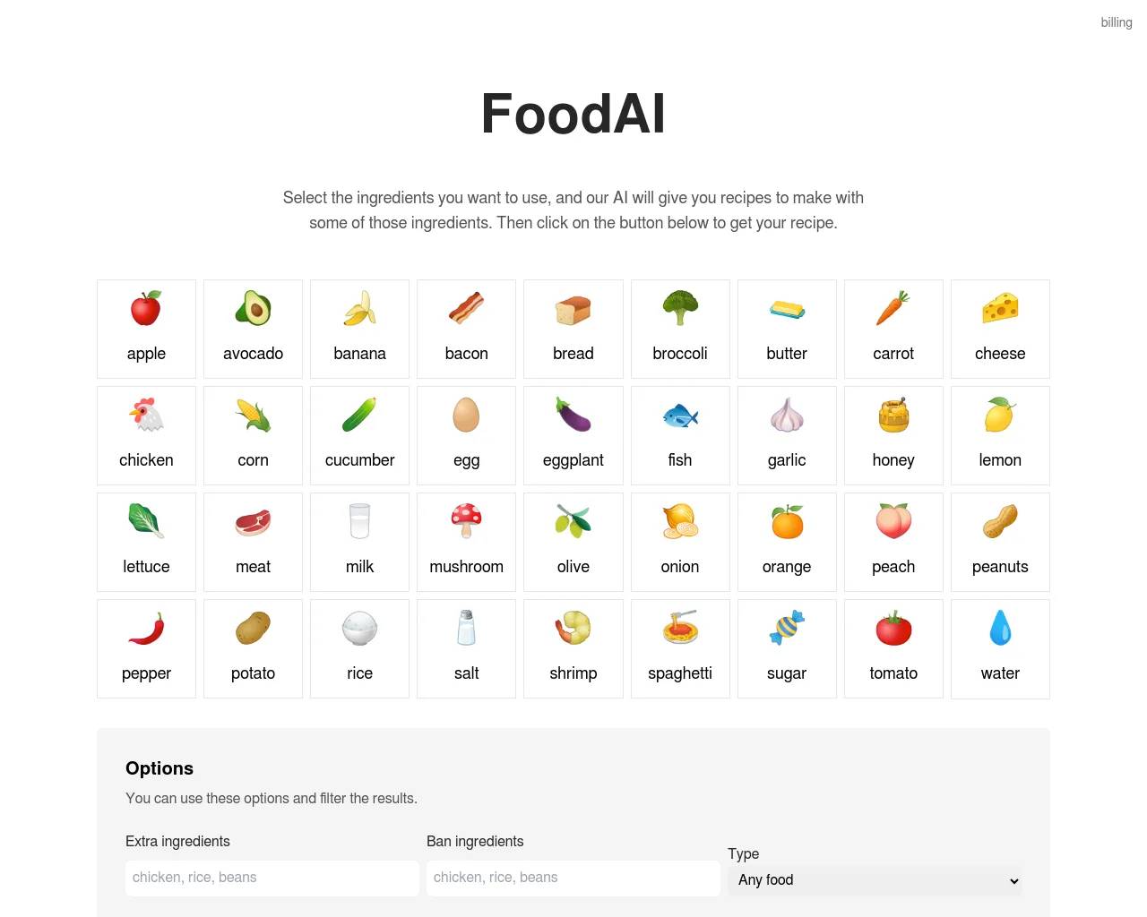 FoodAI screenshot
