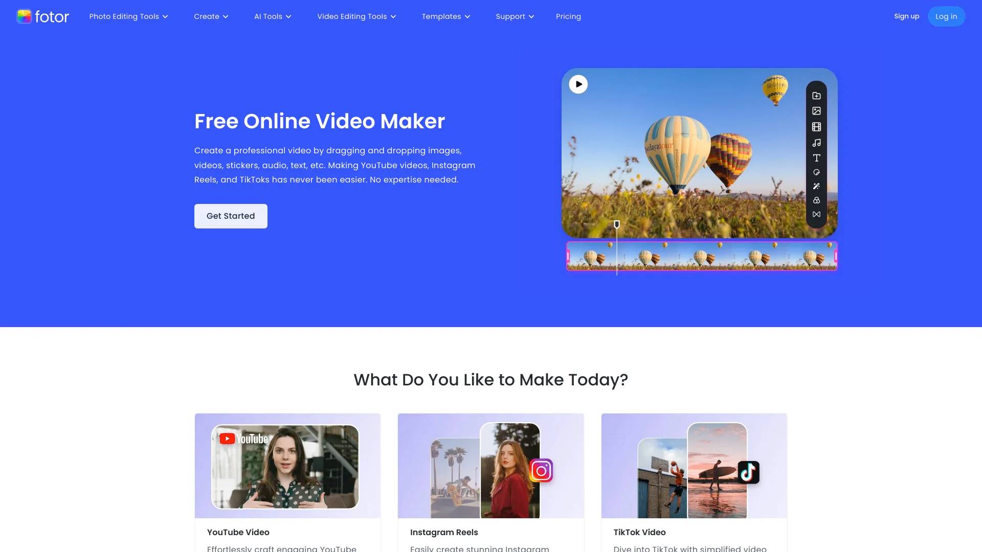 Fotor free video maker screenshot