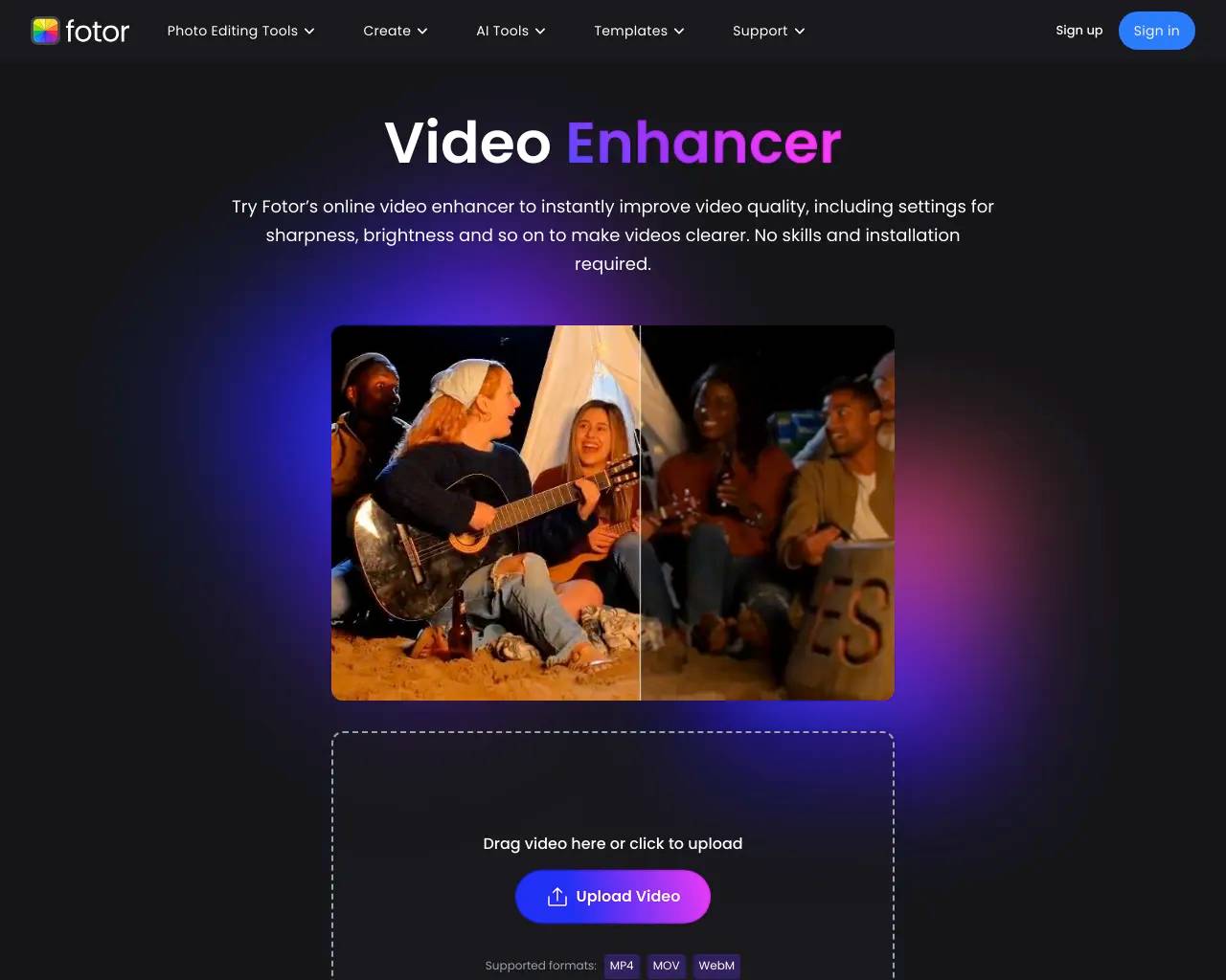 Fotor video enhancer