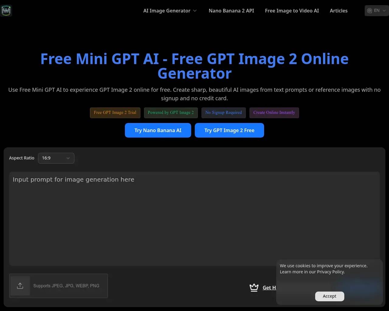 Free Mini GPT Image AI screenshot