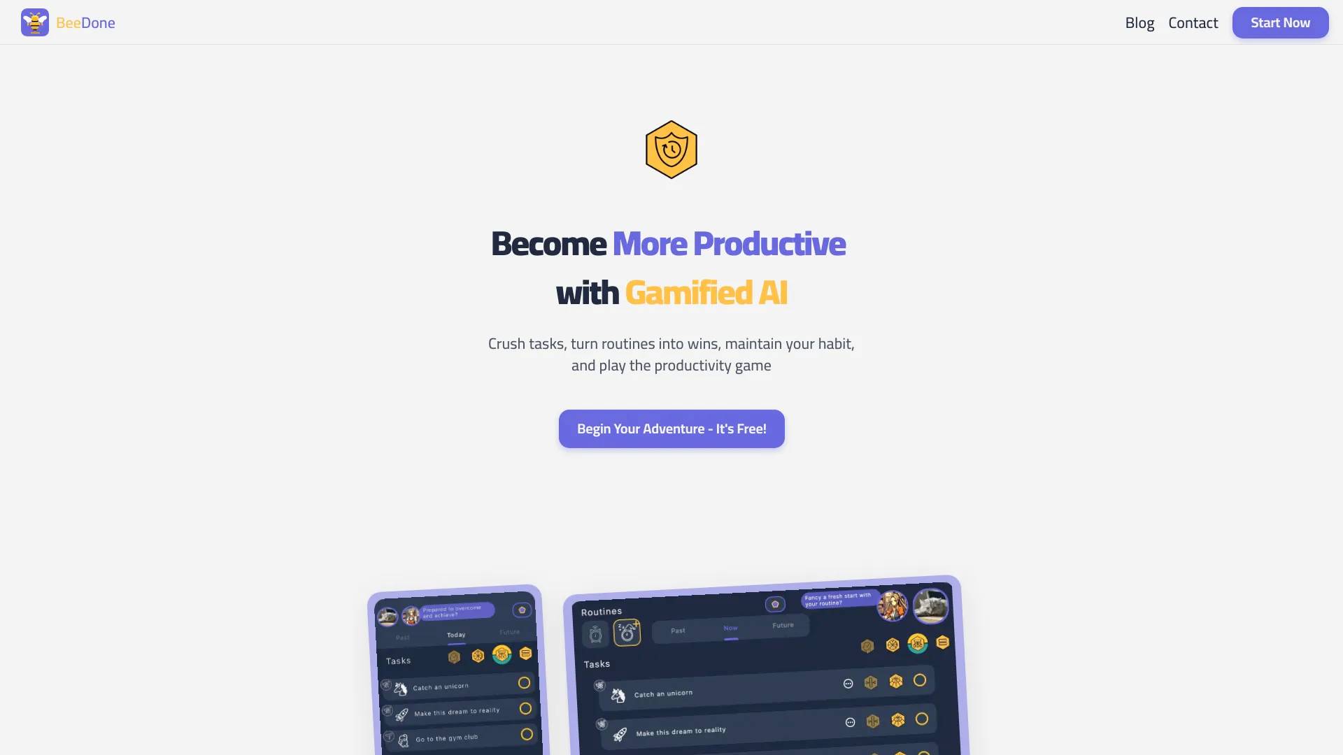 BeeDone: AI Productivity Game screenshot