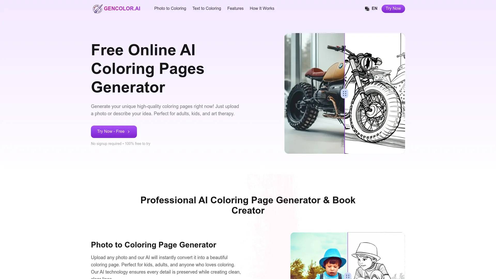 GenColor.ai: Free Online AI Coloring Pages Generator