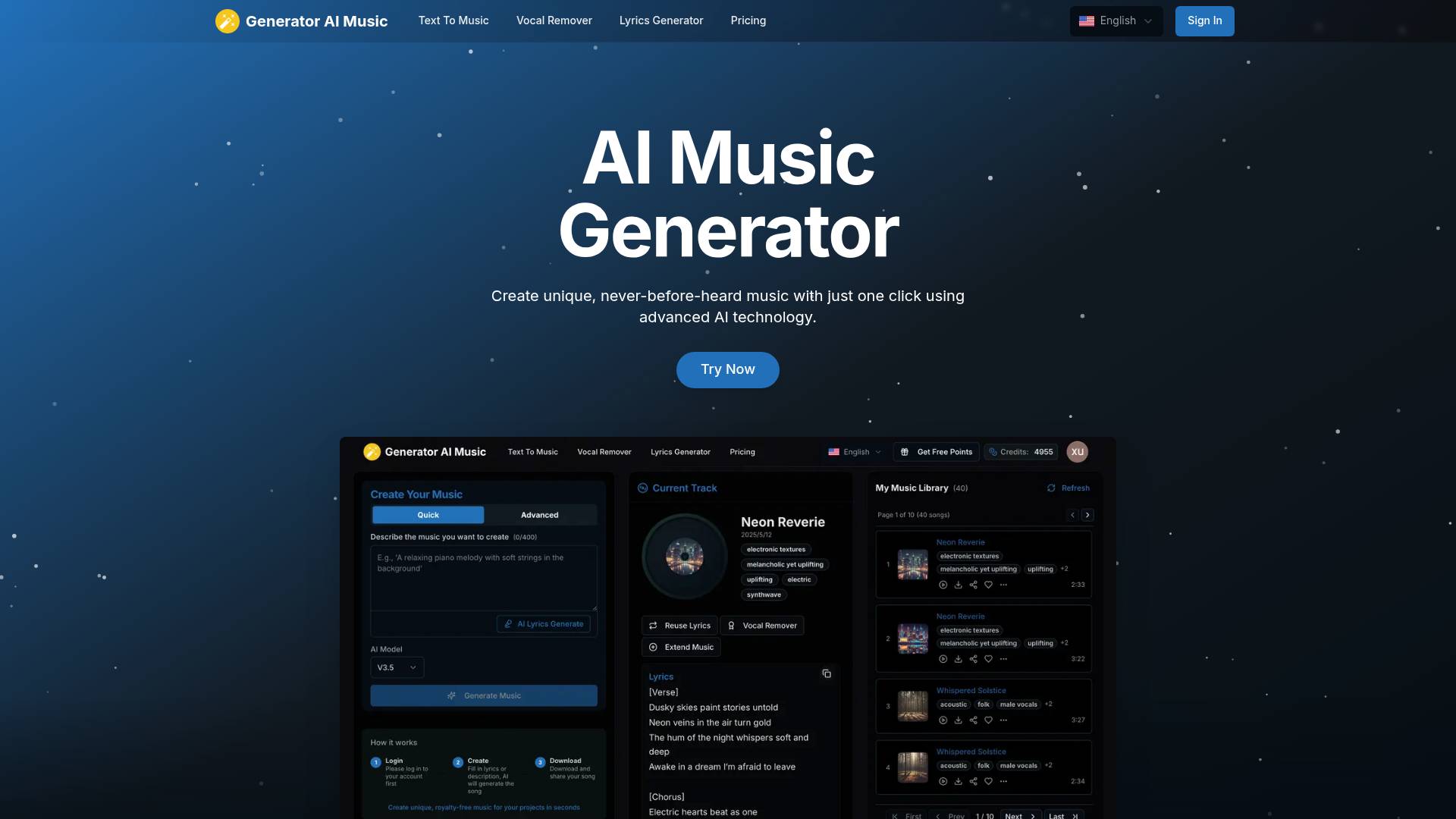 Generator AI Music Free Online screenshot