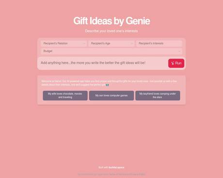 Gifts Genie screenshot