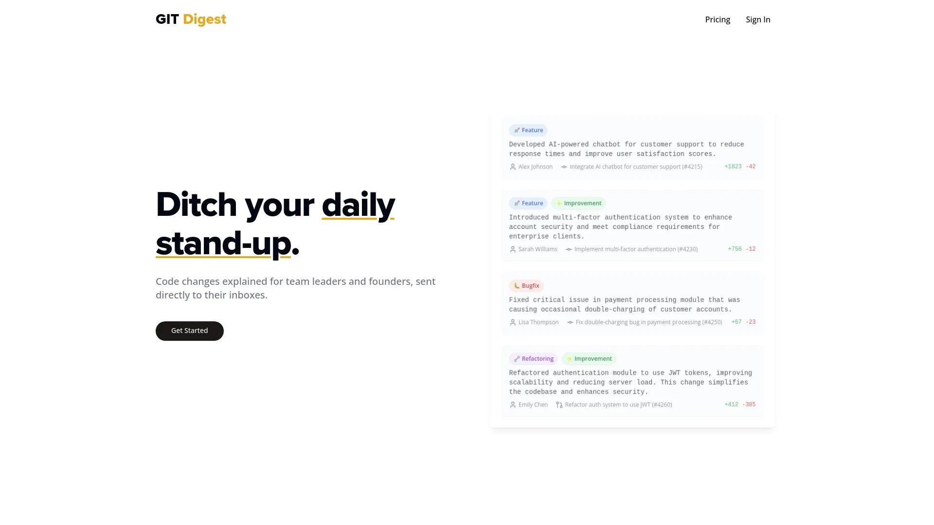 Git Digest screenshot
