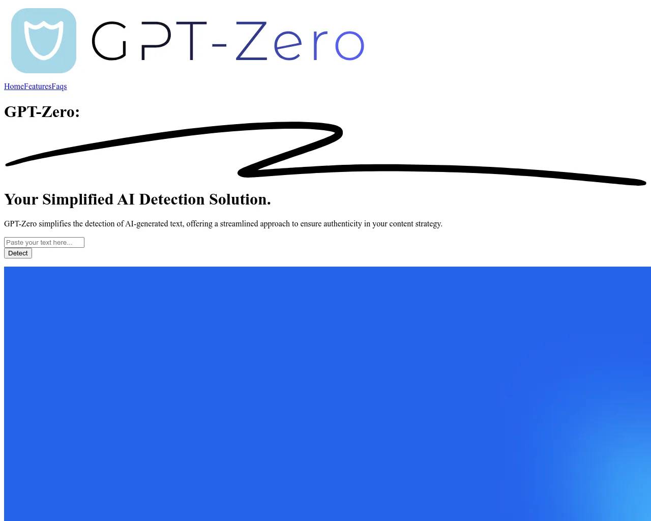 GPT-Zero screenshot