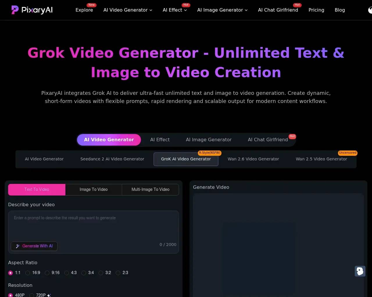 Grok AI Video Generator