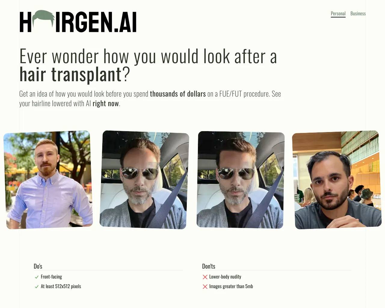 Hairgen screenshot