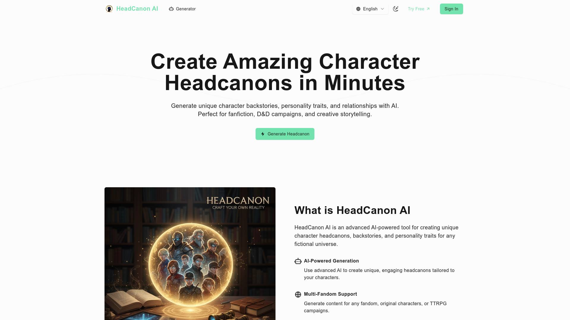 headcanonai screenshot