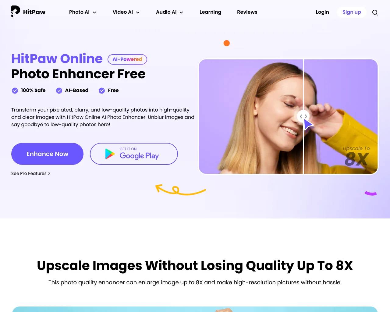 HitPaw Online Photo Enhancer screenshot
