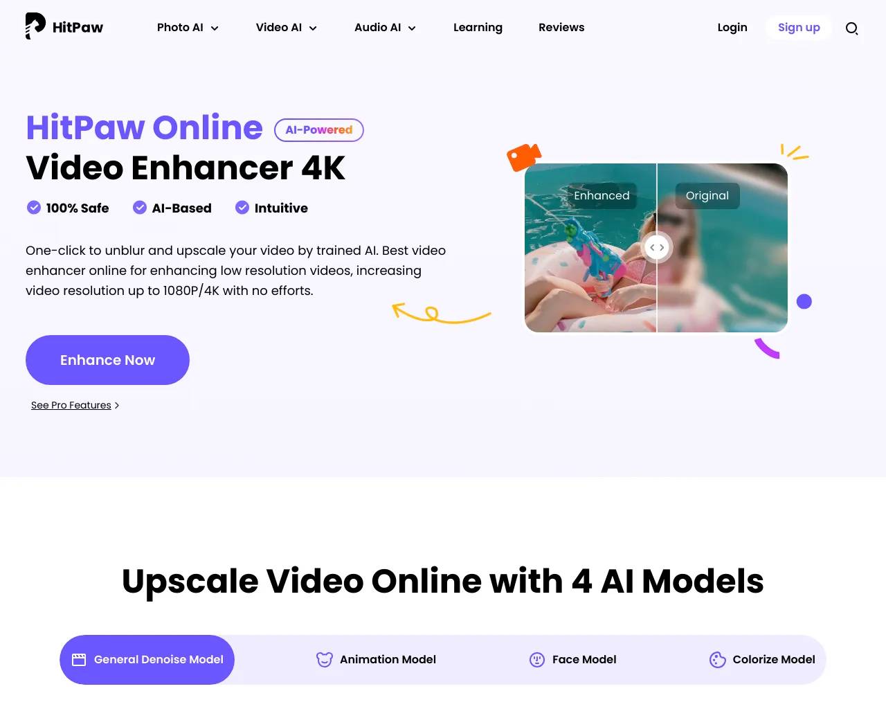 HitPaw Online Video Enhancer screenshot