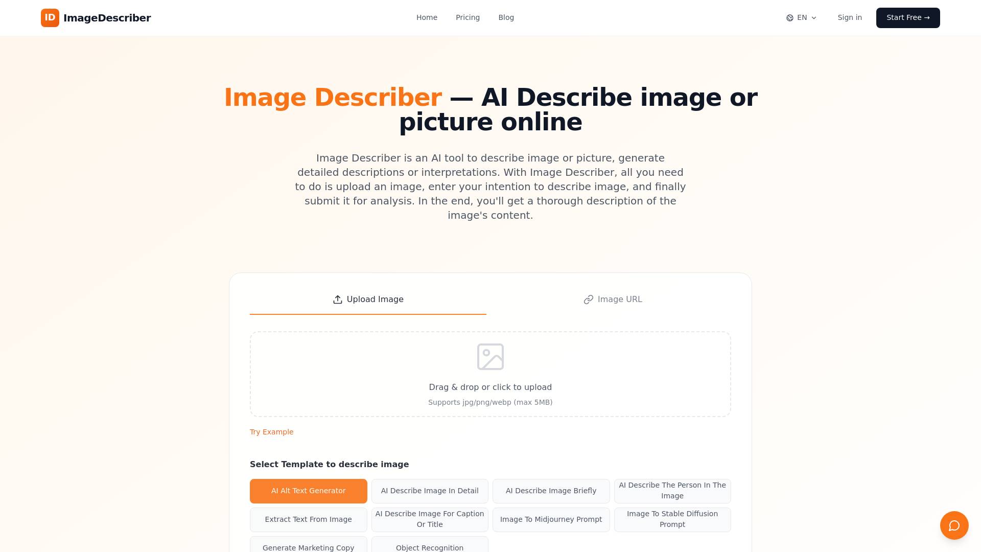 Image Describer AI
