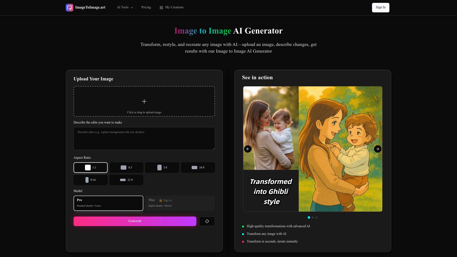 Image to Image AI Generator
