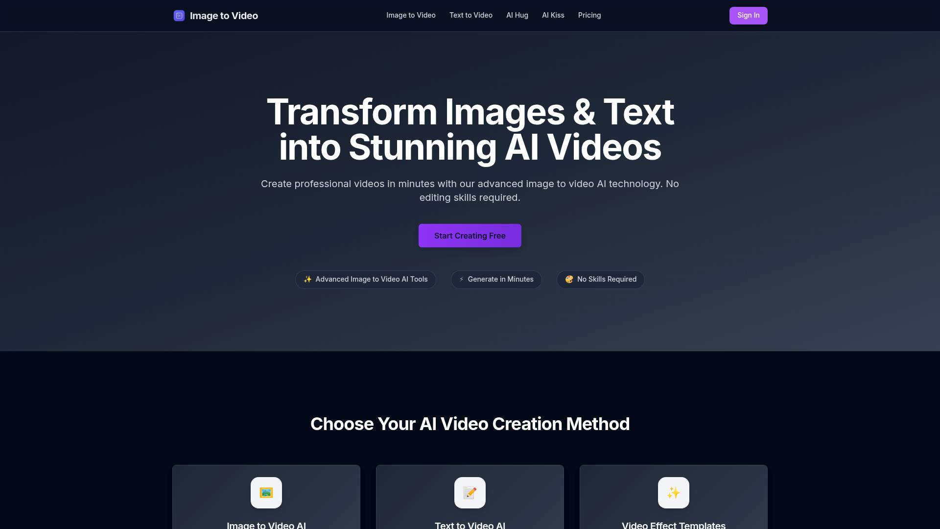 imagetovideo.io screenshot