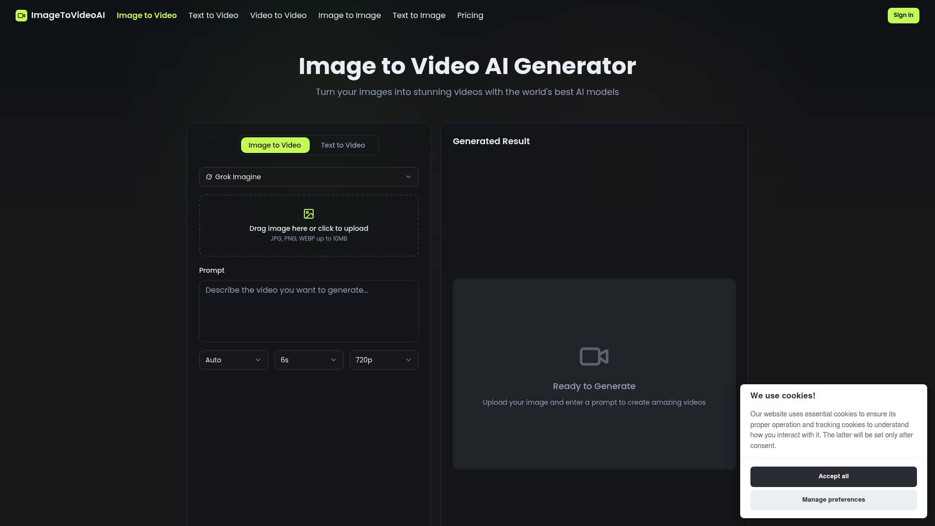 ImageToVideoAI screenshot