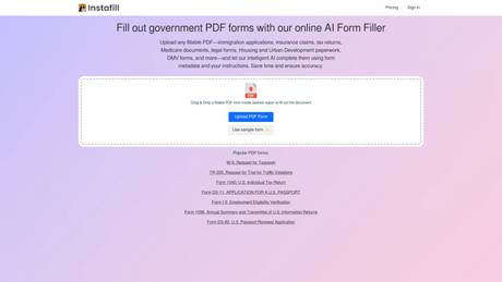 Instafill.ai screenshot