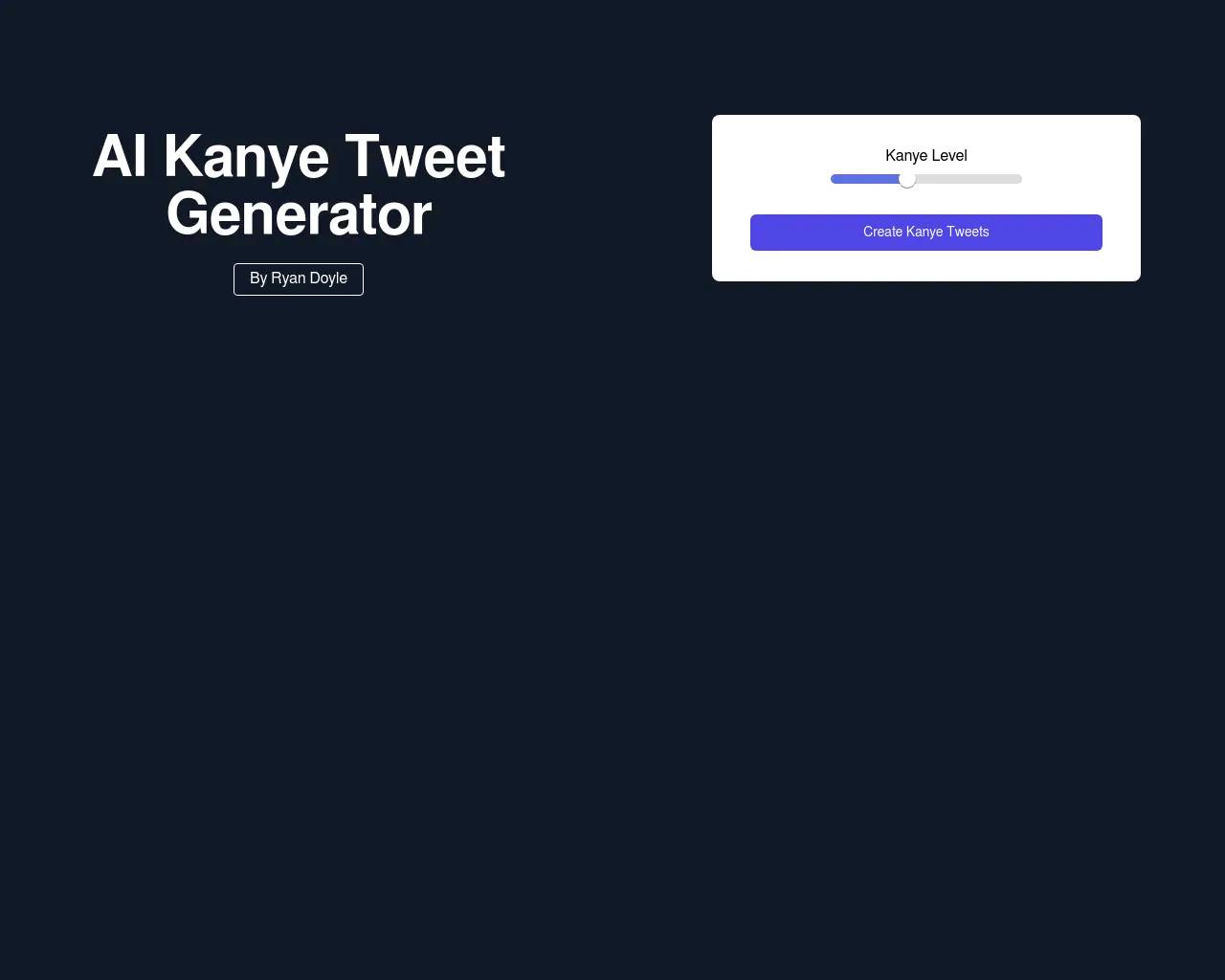 Kanye Tweet Generator screenshot