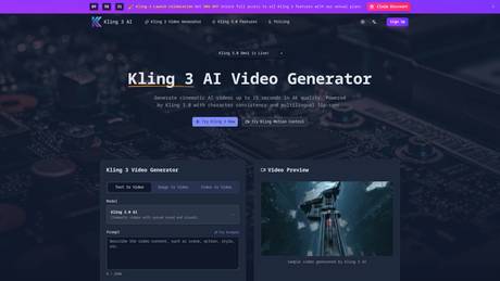 Kling 3.0 screenshot